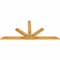 Ekena Millwork Saratoga Rough Sawn Timber Gable Bracket, Western Red Cedar, 72"W x 33"H x 2"D x 4"F, 11/12 Pitch GBW072X33X0204SAR00RWR - alternate 5